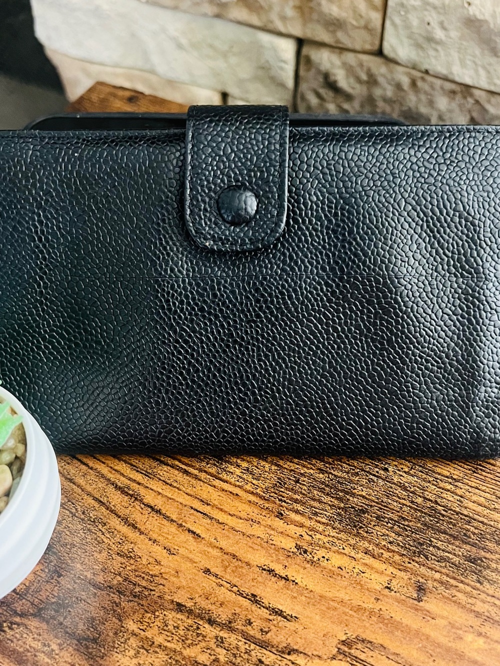 Chanel Black  Caviar Leather Wallet Clutch - Picture 10 of 12